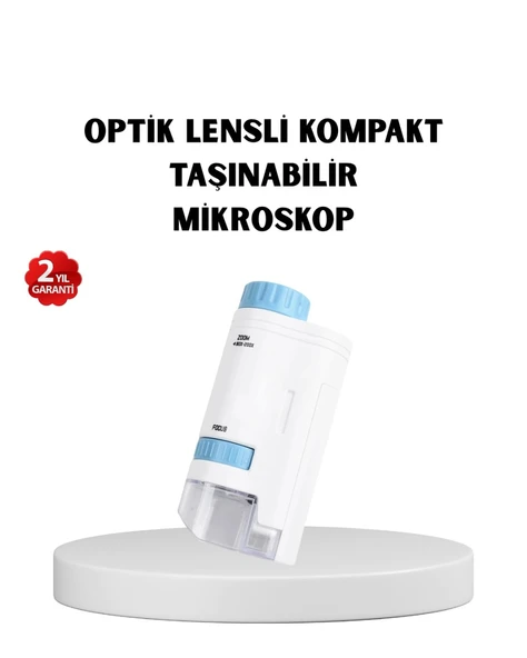 LED Işıklı Mikroskop 80X–200X Zoom Eğitici Bilim Seti ve Taşınabilir ürün görseli 1
