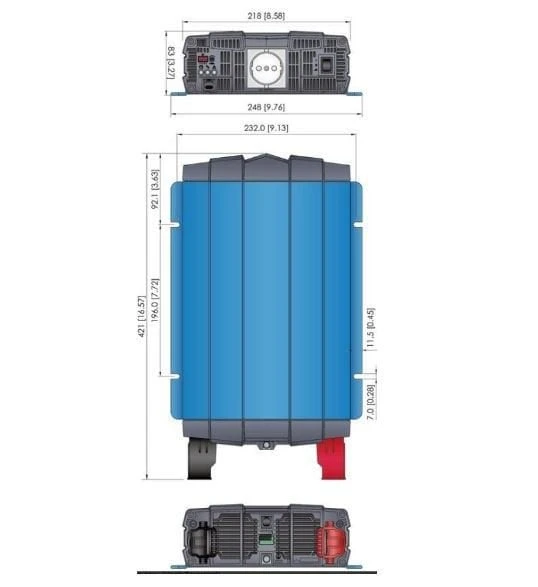 48V 1000W (Rack Mounth) Tam Sinüs Inverter, Cotek - Resim 6