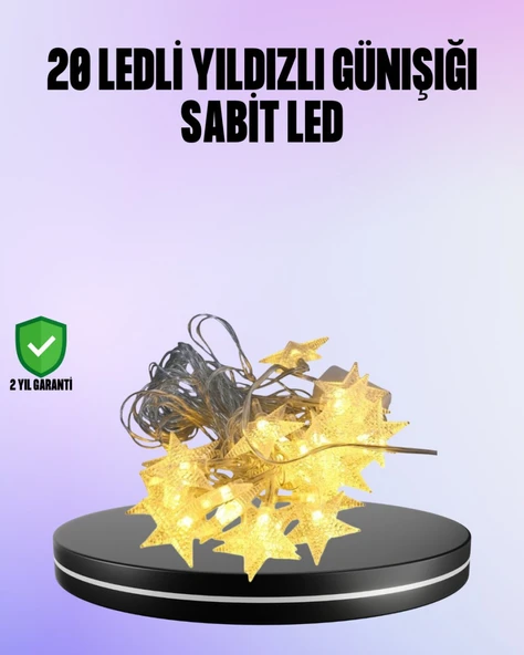 5 Metre Yıldız Şeklinde Led Şerit Işık Sabit Beyaz Aydınlatma ürün görseli 1