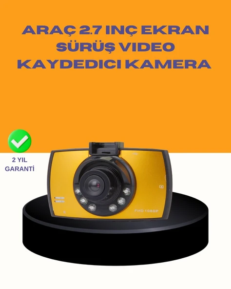 Araç Ön Kamera Full HD Kayıt ve G Sensor Özellikli ürün görseli 1