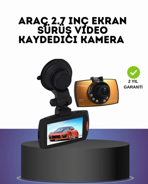 HD Araç Kamerası 2.7 İnç Ekran G Sensor Destekli ürün görseli 1