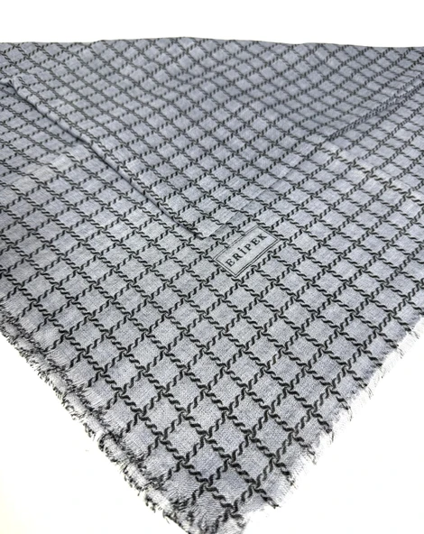 Desenli Flamalı Keten Eşarp- 06112 ürün görseli 1