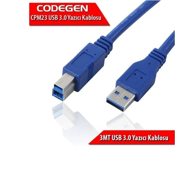 Codegen CPM23 3Mt Usb 3.0 Printer Kablosu - Resim 2