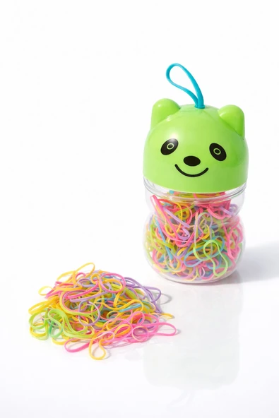 Panda Kutulu Mini Lastik Toka Set (230 Adet) ürün görseli 1