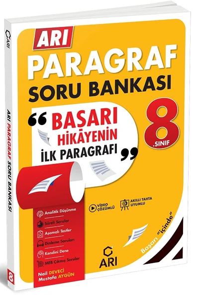 8. Sınıf Arı Paragraf Soru Bankası Arı Yayıncılık ürün görseli 1