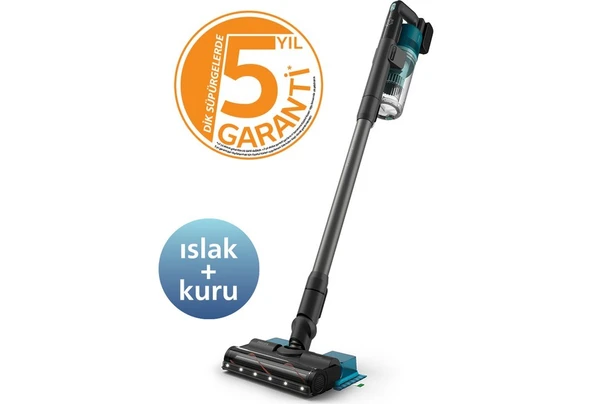 Philips 6000 Serisi Kablosuz Dikey Süpürge, PowerCyclone 11, Aqua Modül ile Kolay Mop, TriActive LED Başlık, 64 Dakika Kullanım Süresi, XC6553/01 ürün görseli 1