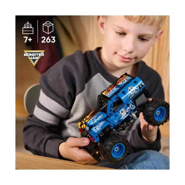 LEGO 42219 Technic Monster Jam™ Grave Digger™ Ateş ve Buz - Resim 2