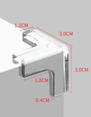 8'li Set Silikon Şeffaf Masa Kenarı Koruma Aparatı ürün görseli 1