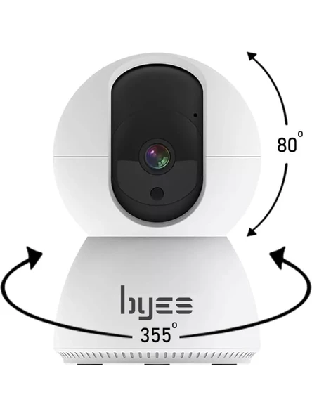 Byes BY71-100 Akıllı Wifi Kamera - Resim 3