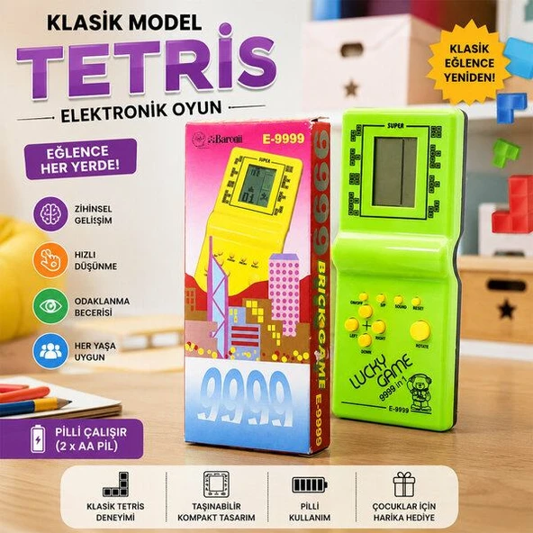 Tetris - 9999 Oyun - Nostaljik Oyun Konsolu (Timya/Go1395)  197402 ürün görseli 1