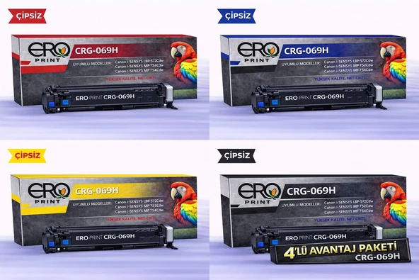 Canon i-SENSYS LBP-673Cdw Yüksek Kapasite 4 Renk Set Çipsiz Muadil Toner ürün görseli 1