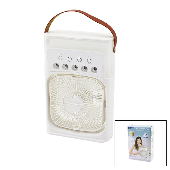 3İN1 HAVA NEMLENDİRME - FAN - GECE LAMBASI MASA ÜSTÜ BUZLU VANTİLATÖR 360 DERECE USB ŞARJ 3KADEME HIZ (Timya/Go1395)  197810 ürün görseli 1