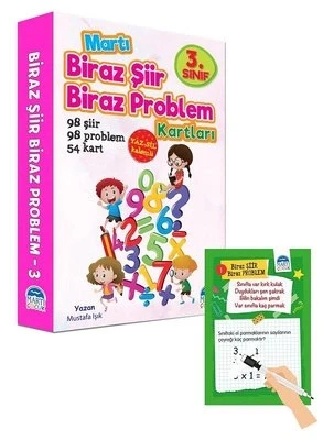 Martı 3. Sınıf Biraz Şiir Biraz Problem Kartları Yaz Sil Kalemli ürün görseli 1