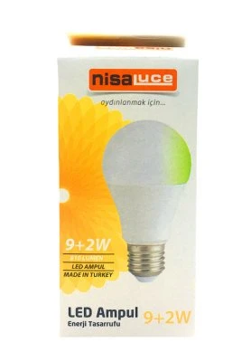 9+2W E27 BEYAZ-YEŞİL LED AMPUL (Timya/Go1395)  198587 ürün görseli 1