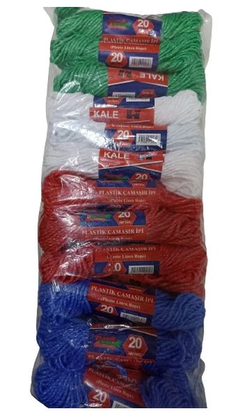 KALE Plastik Çamaşır ipi 20 Metre 24 Adet (Timya/Go1395)  198880 ürün görseli 1