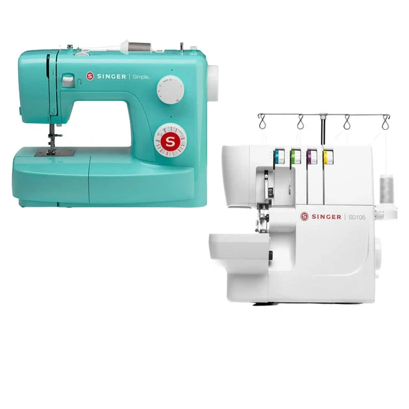 Singer 3223G Dikiş Makinesi ve Singer S0105 Overlok Makinesi Avantajlı Paket ürün görseli 1
