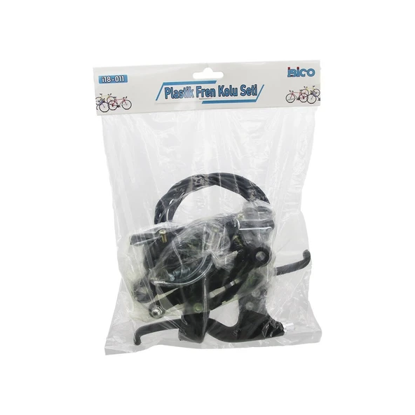 PLASTİK BİSİKLET FREN TAKIMI SET 2PCS FREN KOLU - 1PCS FREN TELİ  - 4PCS FREN MEKANİZMA - PABUÇ (Timya/Go1395)  200586 ürün görseli 1