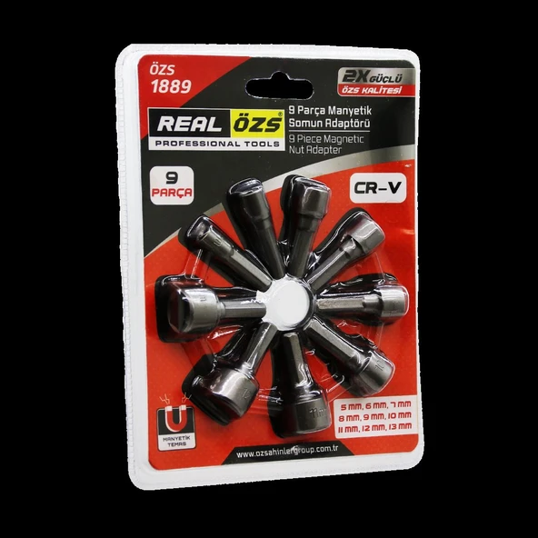 9  PARÇA   - 5-13 MM MANYETİK SOMUN SÖKME - ÇATI ADAPTÖRÜ (Timya/Go1395)  201880 ürün görseli 1