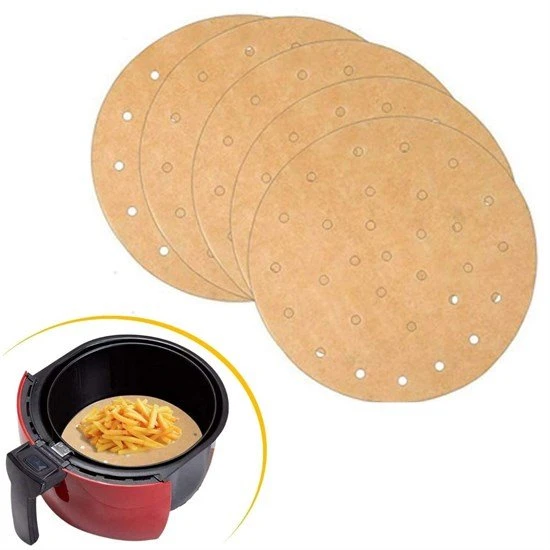 100 Adet  Airfryer Pişirme Kağıdı Tek Kullanımlık Hava Fritözü Yuvarlak Delikli Model (Timya/Go1395)  201241 ürün görseli 1