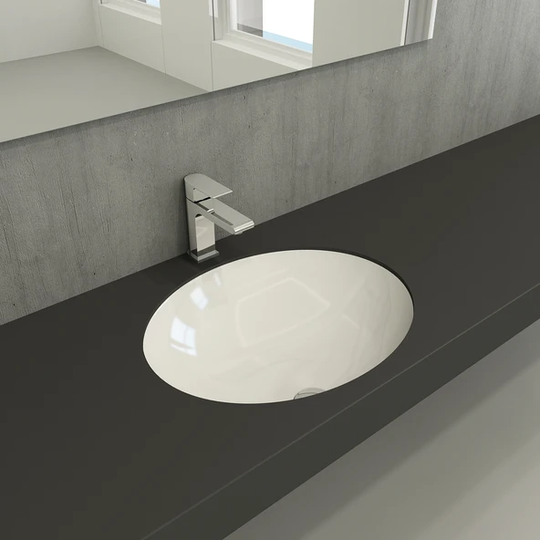 Bocchi Parma Tezgah Altı Lavabo 56 cm 1384-001-0125 BEYAZ ürün görseli 1