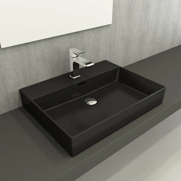 Bocchi Milano Lavabo 60 cm Mat Siyah 1376-004-0126 ürün görseli 1