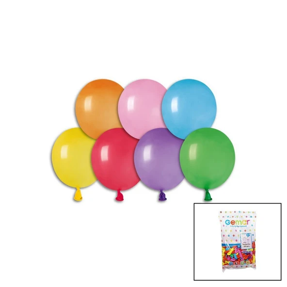 RENKLİ SU BALON 3 İNÇ - 8CM - 500PCS (Timya/Go1395)  203030 ürün görseli 1