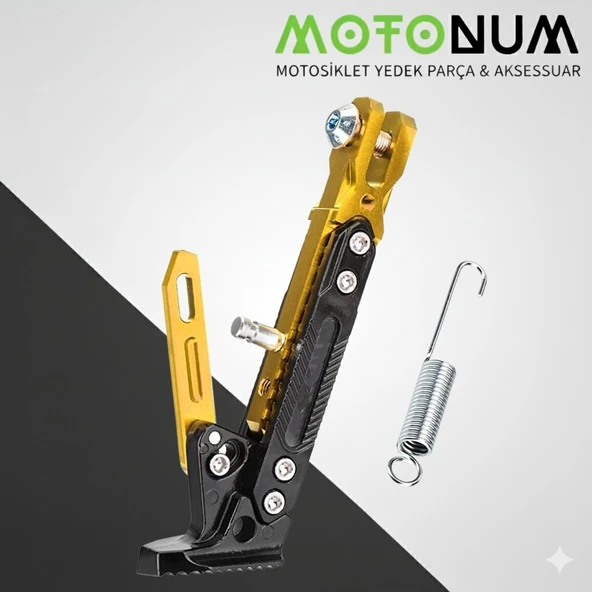 Arora Elegant Yükseklik Ayarlı Metal Yan Sehpa-Sarı Detaylı-Ayk0919 ürün görseli 1
