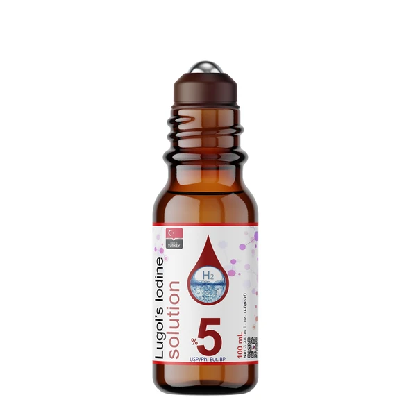 Dolar Kimya Lugol İyot Çözeltisi %5 - 100 mL - Roll-On Şişe (Lügol Pharma Grade Lugols Iodine) ürün görseli 1