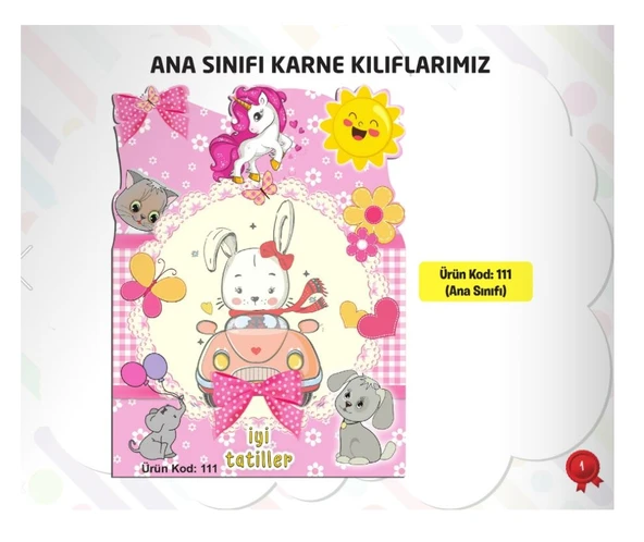 Karne Kabı Kılıfı (Okul Öncesi - Kız) Ürün Kodu:111 (20 Adet) ürün görseli 1