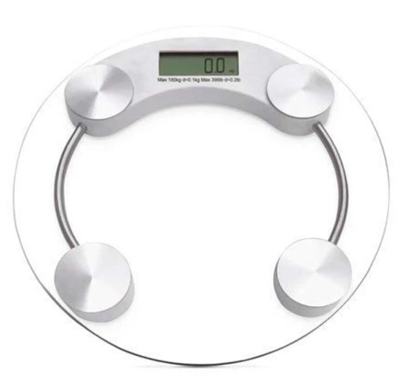 DİJİTAL YUVARLAK CAM BASKÜL TERAZİ 180KG. TF-1051 (Timya/Go1395)  204665 ürün görseli 1