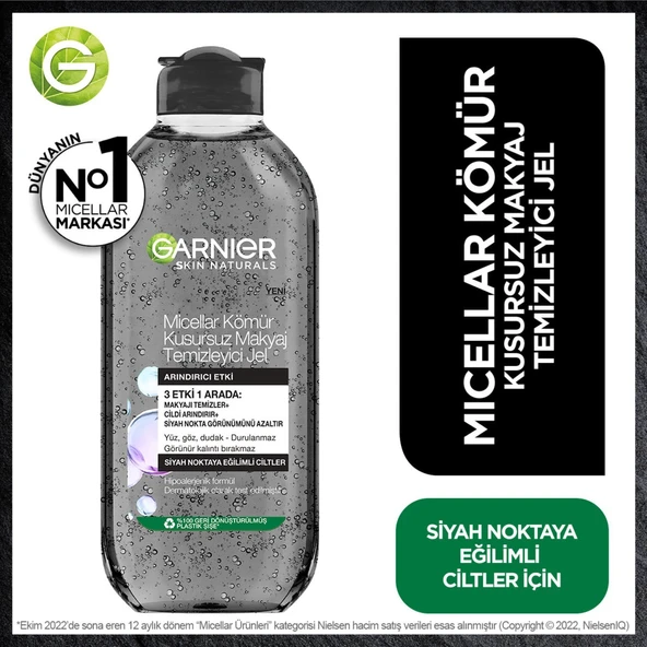 Garnier Micellar Kömür Kusursuz Makyaj Temizleyici Jel 400 ml ürün görseli 1