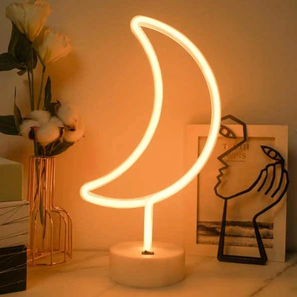 Periboia Ay Neon LED Lamba ürün görseli 1