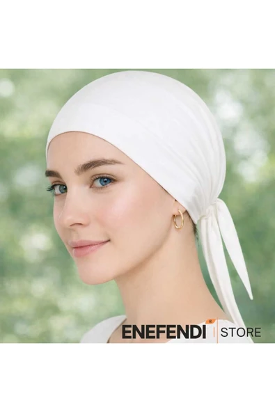 Silikonlu Düz Bone | Kaymayan Tesettür Hijab İç Bone — Dikişsiz Beyaz Rahat ve Şık Kullanım ürün görseli 1