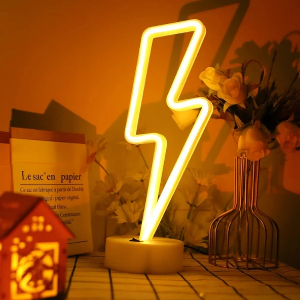 Periboia Şimşek Neon LED Lamba ürün görseli 1