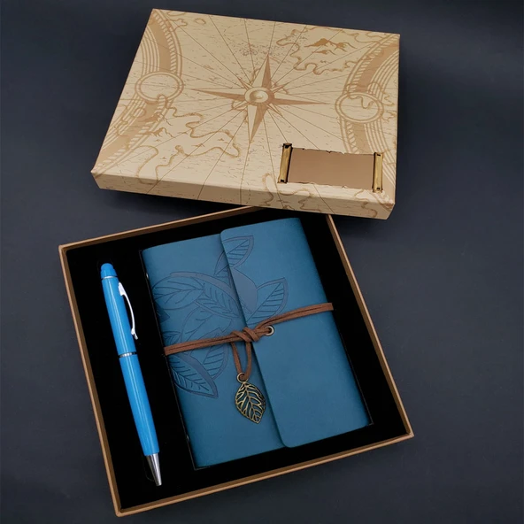 Periboia Defter Kalem Mavi Set ürün görseli 1
