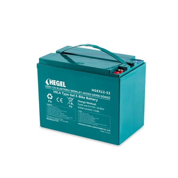 HEGEL - İnges 12 VOLT 52 AMPER EVF ELEKTRİKLİ  BİSİKLET AKÜSÜ AGM - 12V 52AH DERİN DÖNGÜ BATARYA ürün görseli 1
