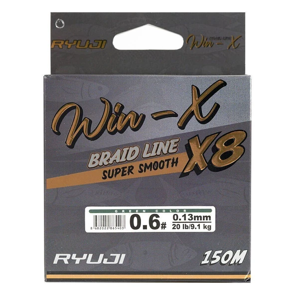 Ryuji WinX Green 0.18 mm 150mt 8 Kat İp Misina 12.7kg Çeker ürün görseli 1