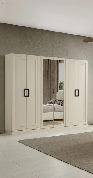 KALAMIŞ MDF 6 KAPILI DOLAP ürün görseli 1