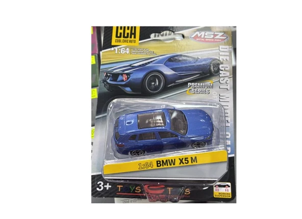 CCA Premium Series BMW X5 M Mavi 1/64 Model Araba ürün görseli 1