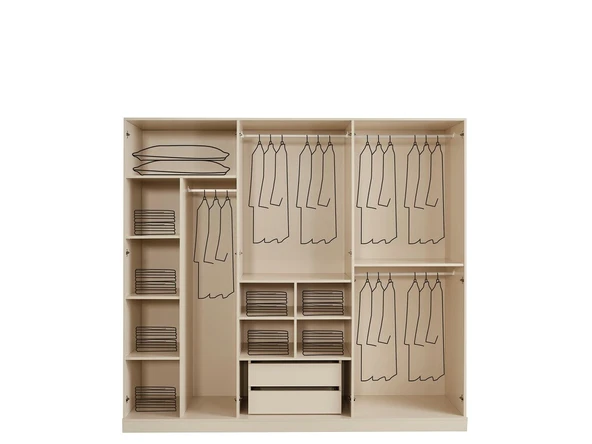 ÇEMBERLİTAŞ MDF 6 KAPILI DOLAP - Resim 2