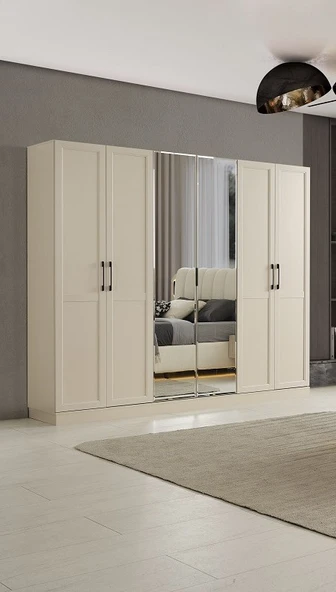 HEYBELİ MDF 6 KAPILI DOLAP ürün görseli 1