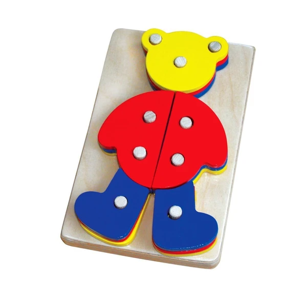 KAL-1003 Ayı Sök Tak Ahşap Oyuncak -Chiva ürün görseli 1