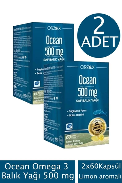 Ocean Balık Yağı 500mg 60 Kapsül 2 Adet ürün görseli 1
