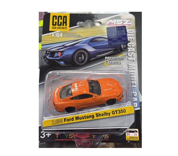 CCA Premium Series Ford Mustang Shelby GT350 Turuncu 1/64 Model Araba ürün görseli 1