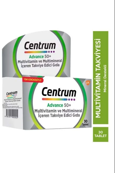 Centrum Advance 50+ Multivitamin 30 Tablet ürün görseli 1