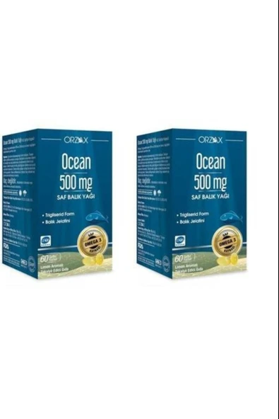Ocean Balık Yağı 500mg 60 Kapsül 2 Adet ürün görseli 1