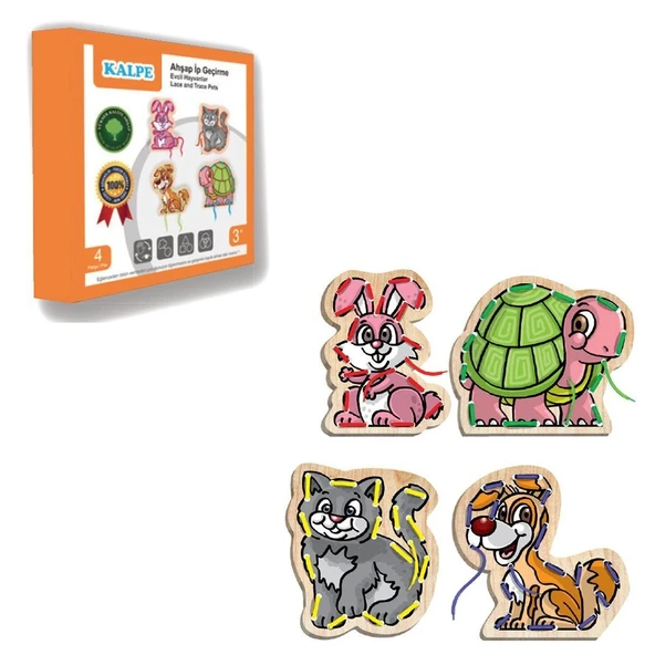 KAL-1019-1020 Chiva, Ahşap İp Geçirme- Safari Hayvanlar ürün görseli 1