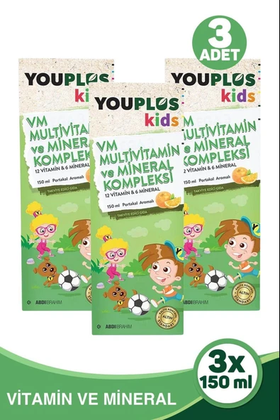 Youplus Kids 150 ML Şurup 3 Adet ürün görseli 1