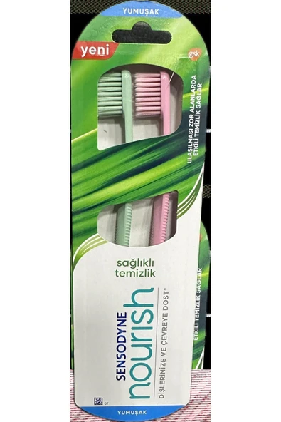 Sensodyne Nourish Sağlıklı Temizlik Diş Fırçası Yumuşak 2’li ürün görseli 1