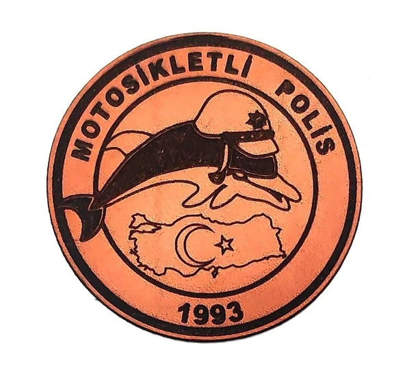 YUNUS MOTOSİKLETLİ POLİS Deri PEÇ- Arma - Patch ürün görseli 1